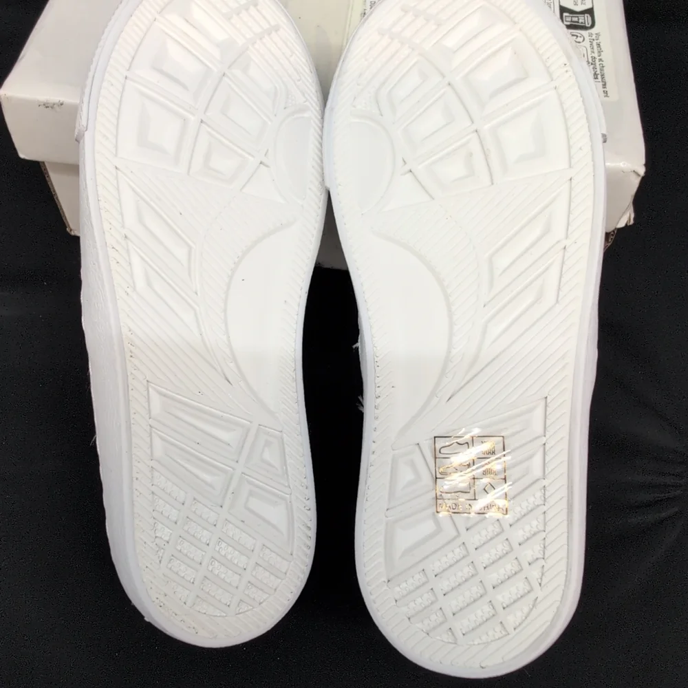 Shein Rainbow Glittery Slip On Girls Shoes EU 29 White